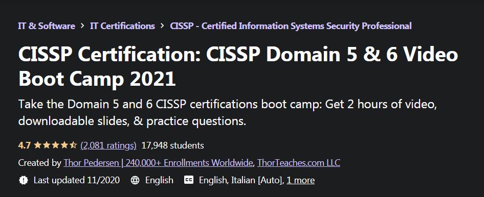 Cissp certifcation 5&6