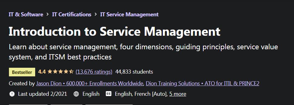 Introduction to service management