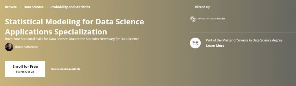 Statistical Modeling for data science