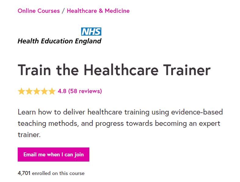 Train the Healthcare Trainer