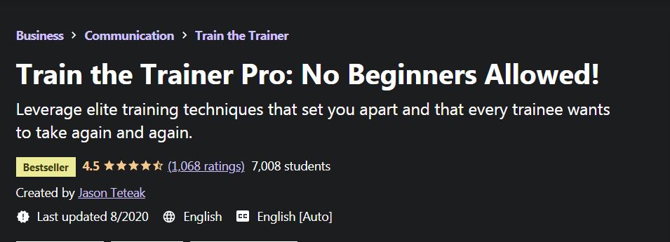 Train the trainer pro
