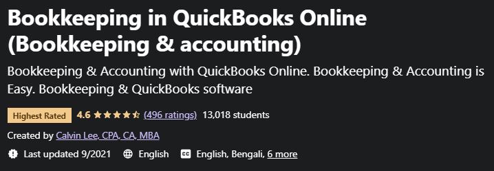 Bookkeeping in QuickBooks Online (Bookkeeping & accounting)