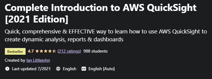 Complete Introduction to AWS QuickSight