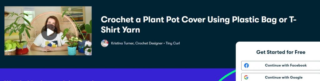 Crochet a Plant Pot Cover Using Plastic