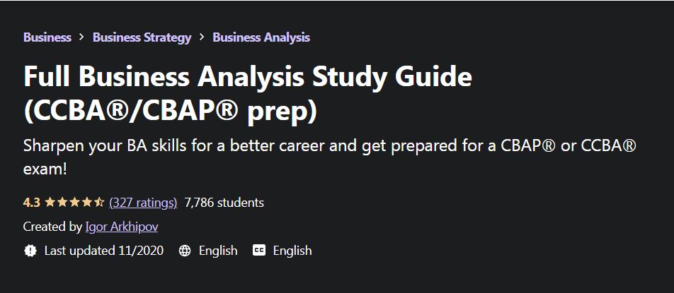 Full business Analysis Study guide