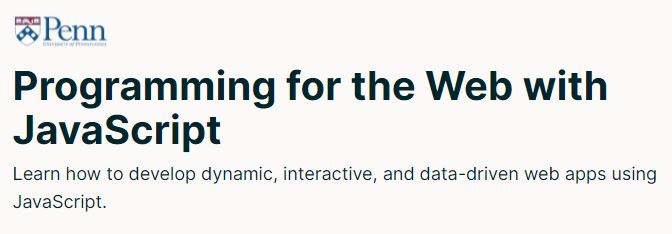 Programming for the Web with JavaScript