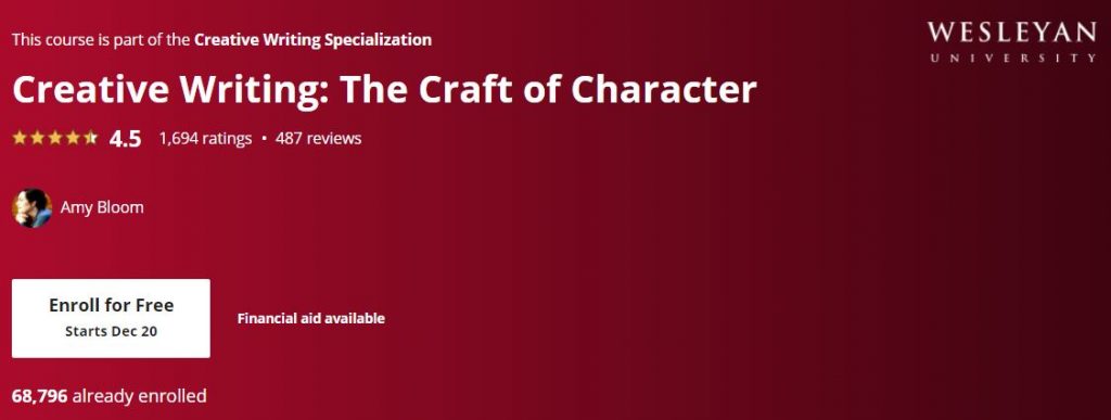Creative Writing- The Craft of Character