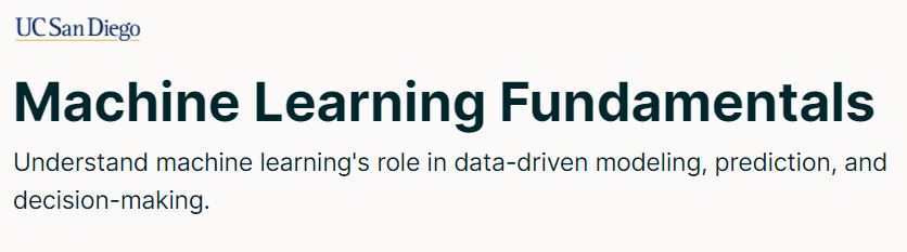 Machine Learning Fundamentals
