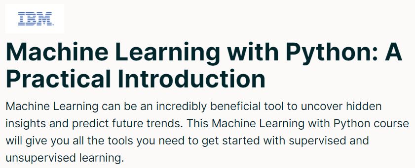 Machine Learning with Python- A Practical Introduction