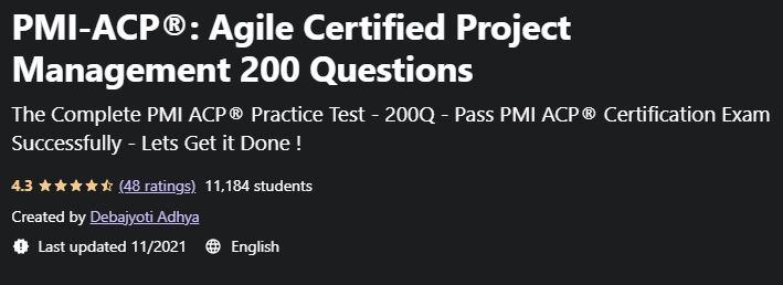 PMI-ACP®- Agile Certified Project Management 200 Questions