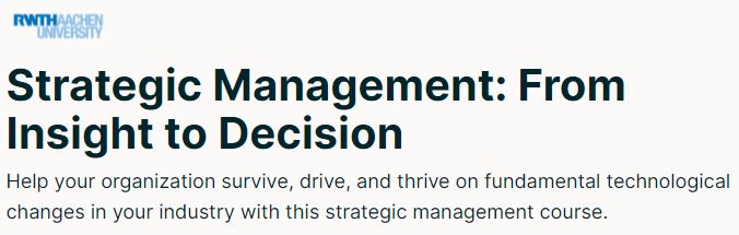 Strategic Management- From Insight to Decision