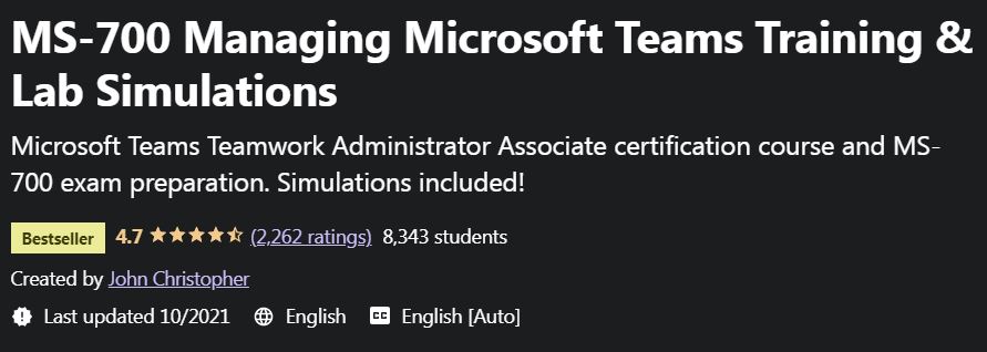 MS-700 Managing Microsoft Teams Training & Lab Simulations