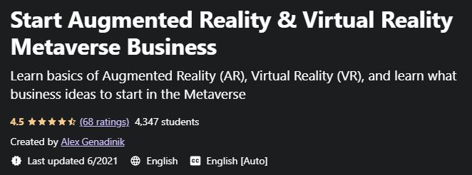 Start Augmented Reality & Virtual Reality Metaverse Business