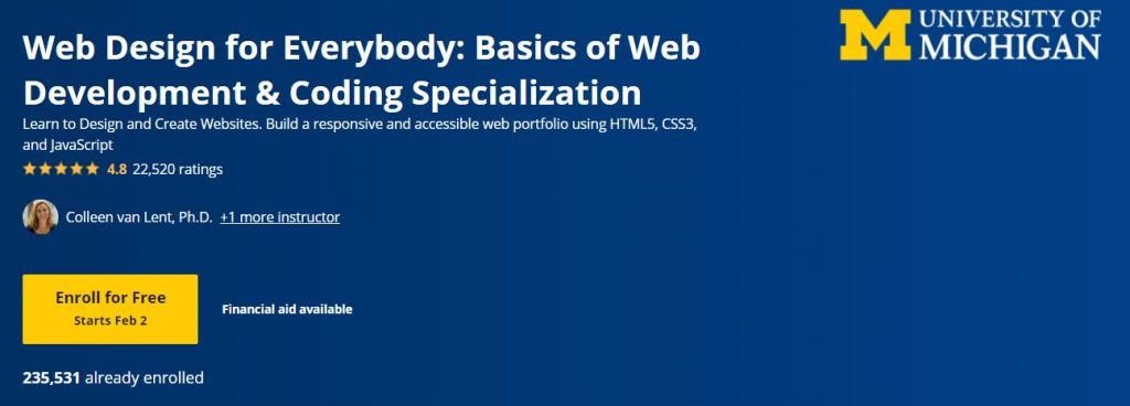 Web Design for Everybody- Basics of Web Development & Coding Specialization