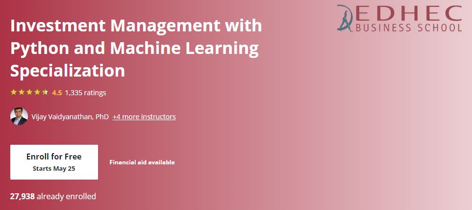 Investment Management with Python and Machine Learning Specialization
