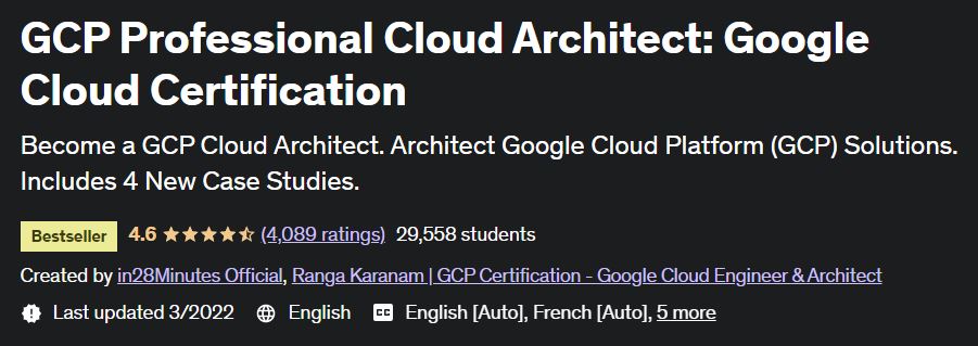 GCP Professional Cloud Architect - Google Cloud Certification