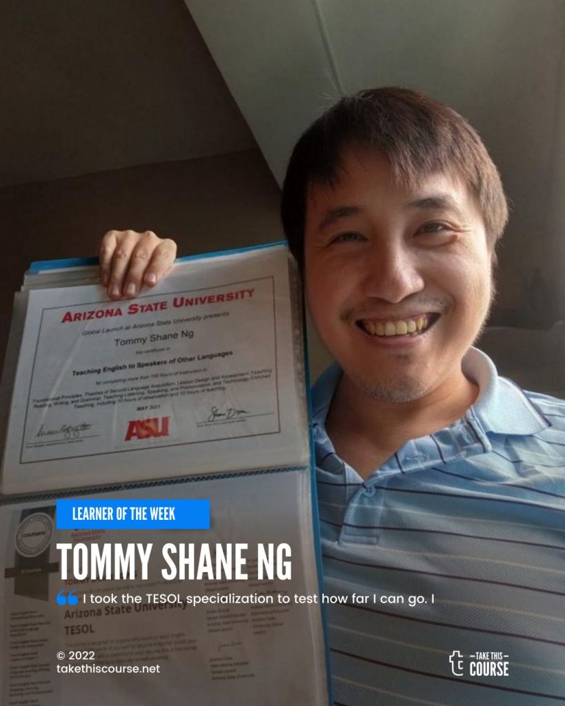 Learner of the Week - Tommy Shane