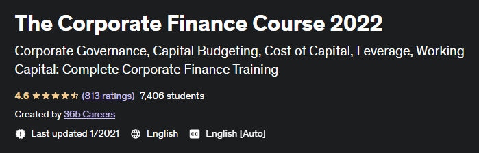 The Corporate Finance Course 2022