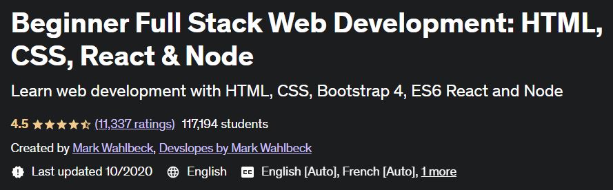 Beginner Full Stack Web Development
