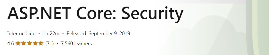 ASP.NET Core - Security