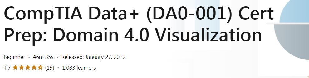 CompTIA Data+ (DA0-001) Cert Prep - Domain 4.0 Visualization