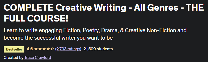 COMPLETE Creative Writing - All Genres - THE FULL COURSE!