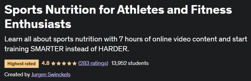 Sports Nutrition for Athletes and Fitness Enthusiasts