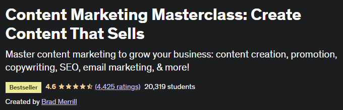 Content Marketing Masterclass - Create Content That Sells