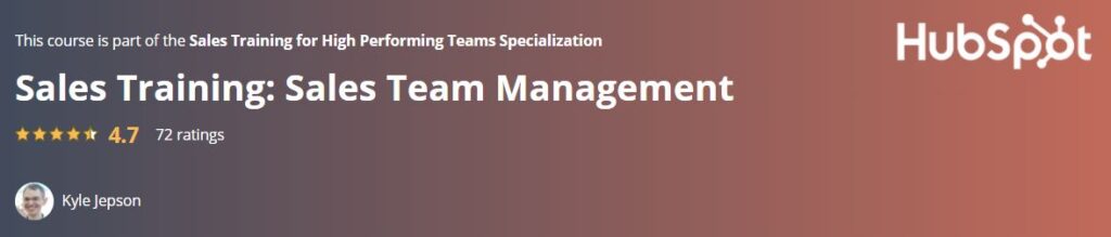 Sales Training - Sales Team Management