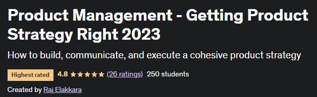 Product Management - Getting Product Strategy Right 2023