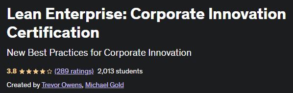 Lean Enterprise- Corporate Innovation Certification
