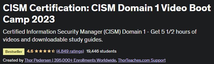 CISM Certification - CISM Domain 1 Video Boot Camp