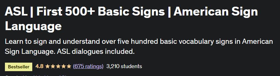 ASL - First 500+ Basic Signs - American Sign Language