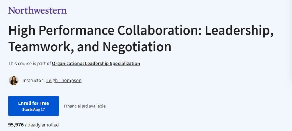 Leadership, Teamwork, and Negotiation