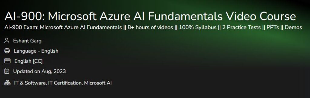 Microsoft Azure AI Fundamentals Video Course