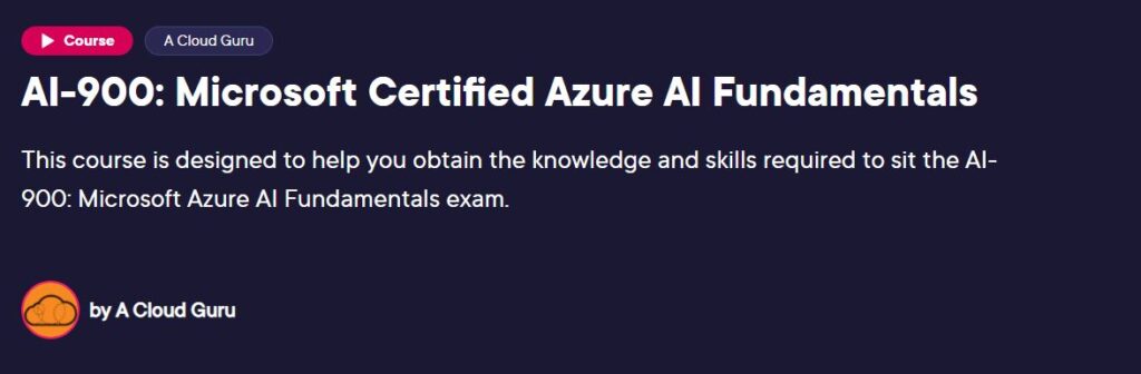 Microsoft Certified Azure AI Fundamentals