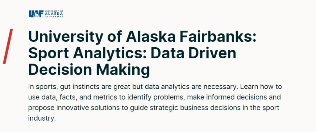 10 Best + Free Sports Analytics Courses with Certificates