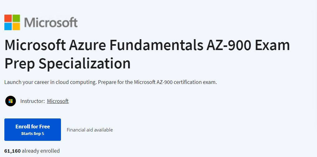 7 Best + Free Microsoft AZ-900 Certification Courses