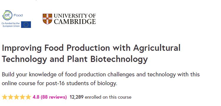 Improving Food Production with Agricultural Technology and Plant Biotechnology