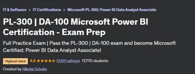 7 Best + Free Power BI Data Analyst Certification (PL-300) Courses