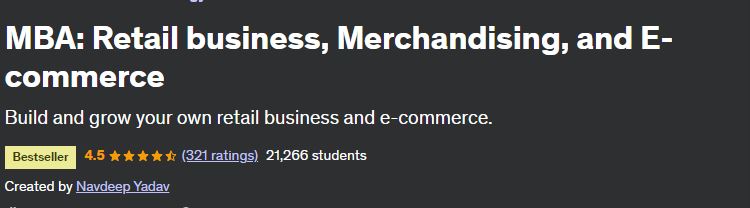 Retail business, Merchandising, and E-commerce