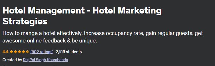 Hotel Management - Hotel Marketing Strategies