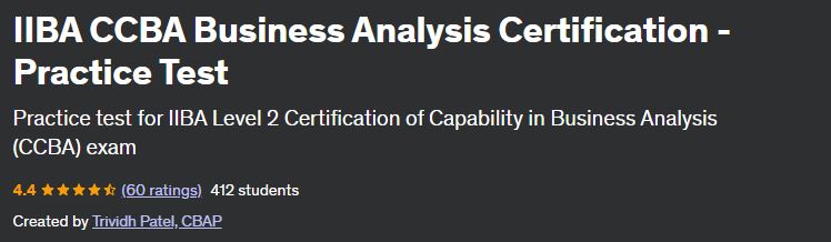 IIBA CCBA Business Analysis Certification - Practice Test