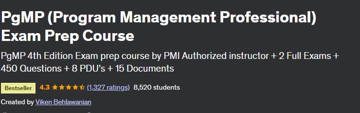 PgMP (Program Management Professional) Exam Prep Course