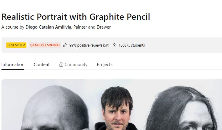 Realistic Portrait with Graphite Pencil