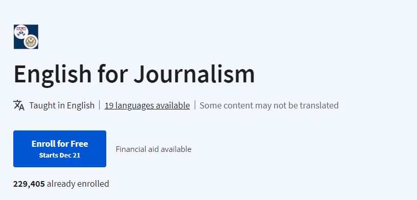 English for Journalism