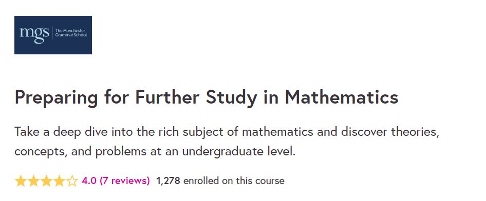 Preparing for Further Study in Mathematics