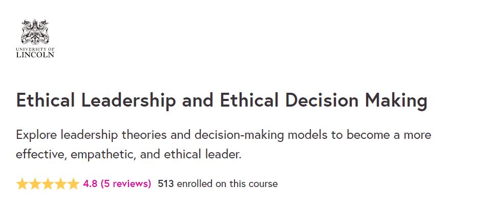 Ethical Leadership and Ethical Decision Making 