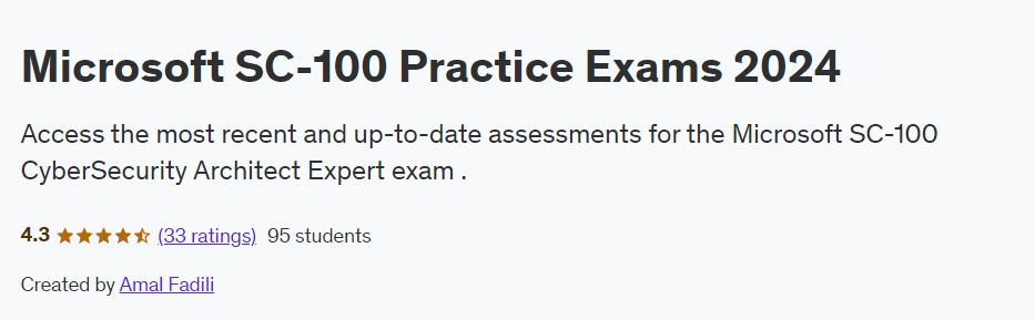 Microsoft SC-100 Practice Exams 2024