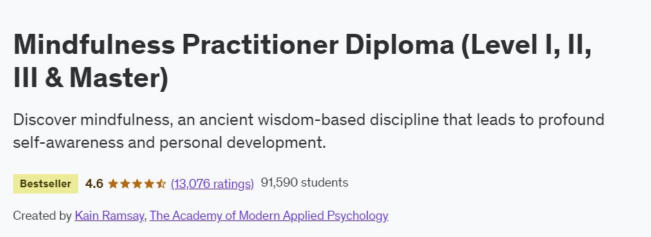Mindfulness Practitioner Diploma (Level I, II, III & Master)